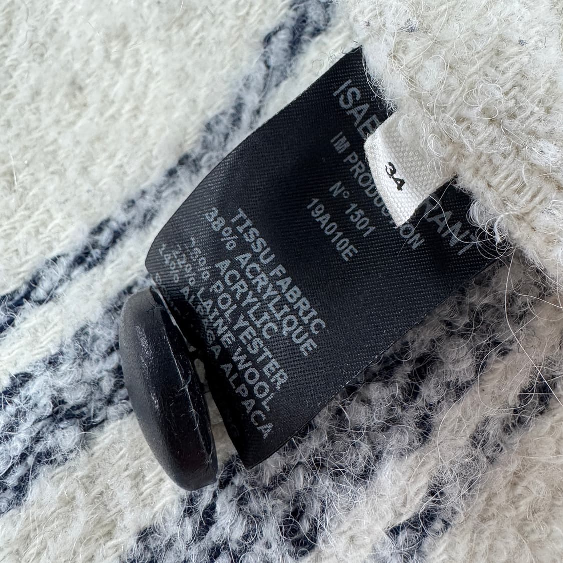 이자벨마랑 에뚜왈 알파카 울 스트라이프 코트 상품이미지4