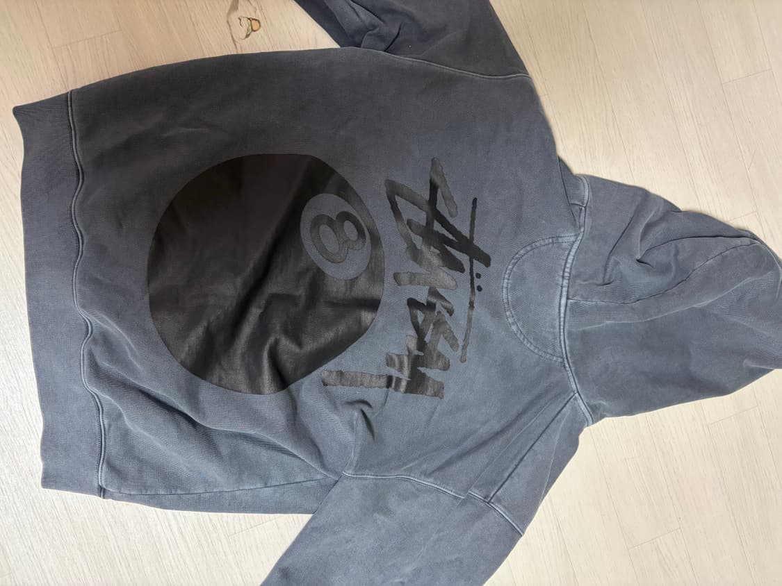 스투시8볼 피그먼트 후드집업 상품이미지3