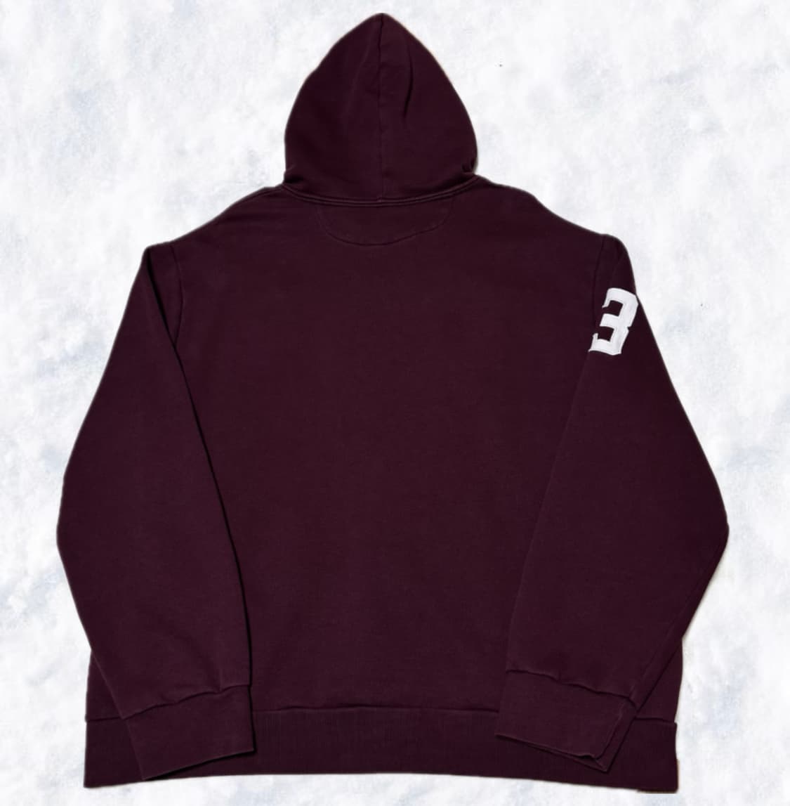 폴로 랄프로렌 빅포니 버건디 치프티프 후드티 (QR) 상품이미지3