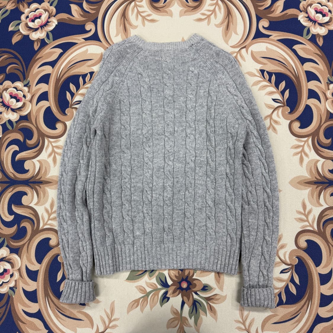 (S)브룩스 브라더스 울 꽈배기 니트(그레이) 상품이미지5