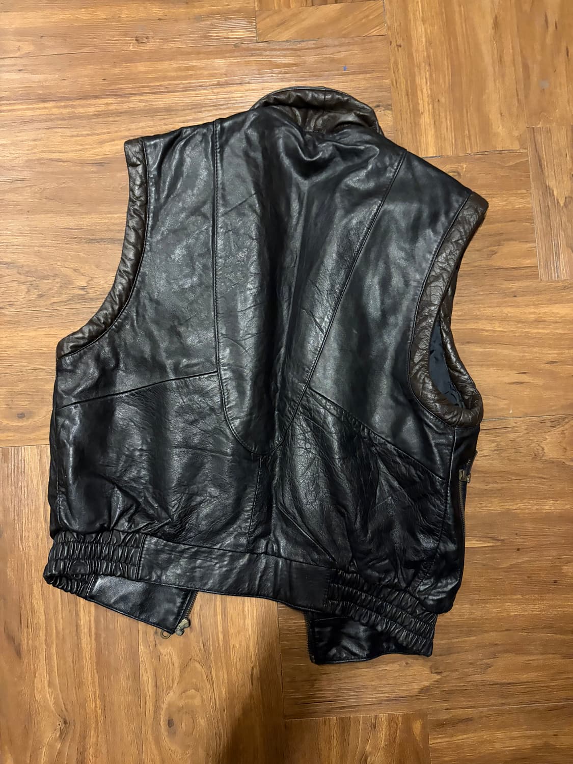 00S KOREAN VINTAGE LEATHER DYSTOPIA VEST 상품이미지5