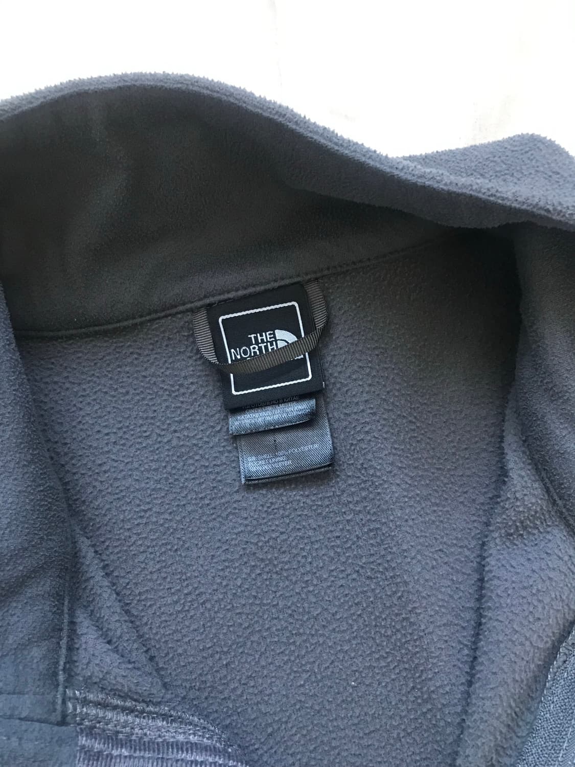 노스페이스 로고 그레이 플리스 집업 상품이미지6