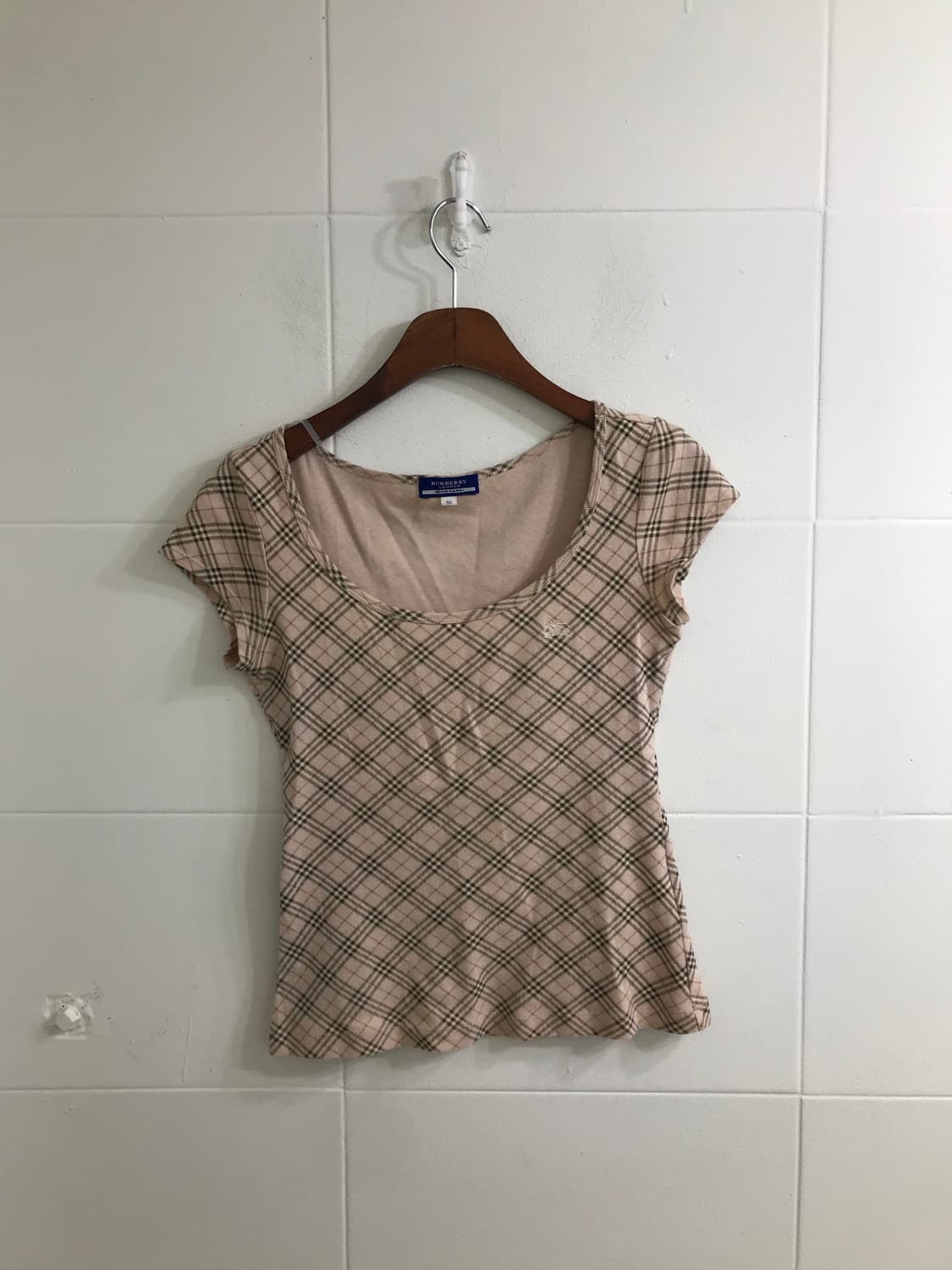 버버리 핑크 체크 베이지 코트 니혼진 모리걸 하치 코디세트 상품이미지6