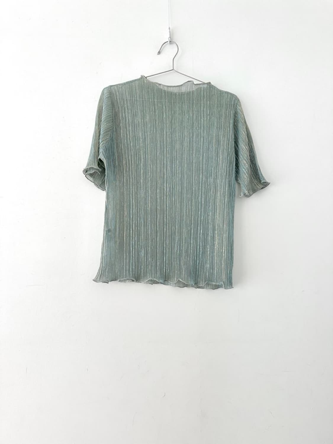 Hologram fairy pleats top / mint 상품이미지1