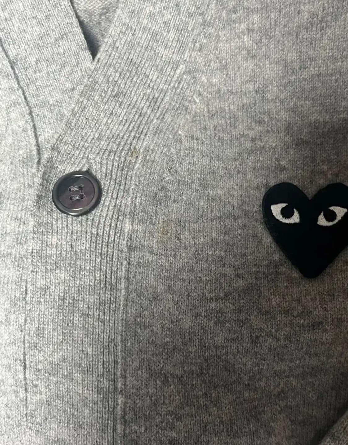 꼼데가르송 가디건 그레이 블랙 size M 상품이미지3