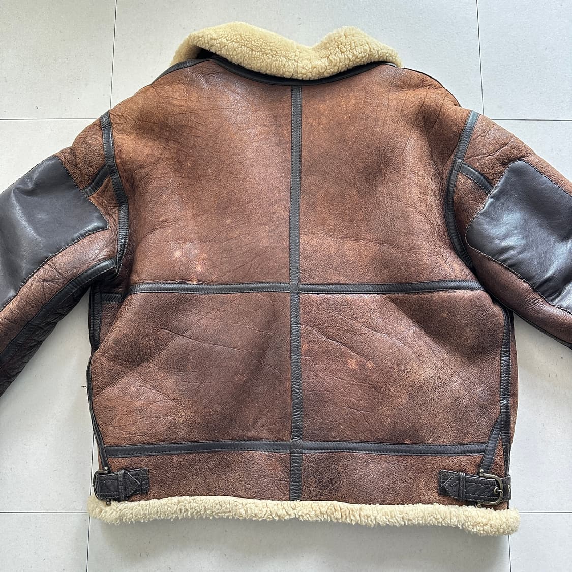 B-3 양털 무스탕 플라이트 자켓 (M)  상품이미지8