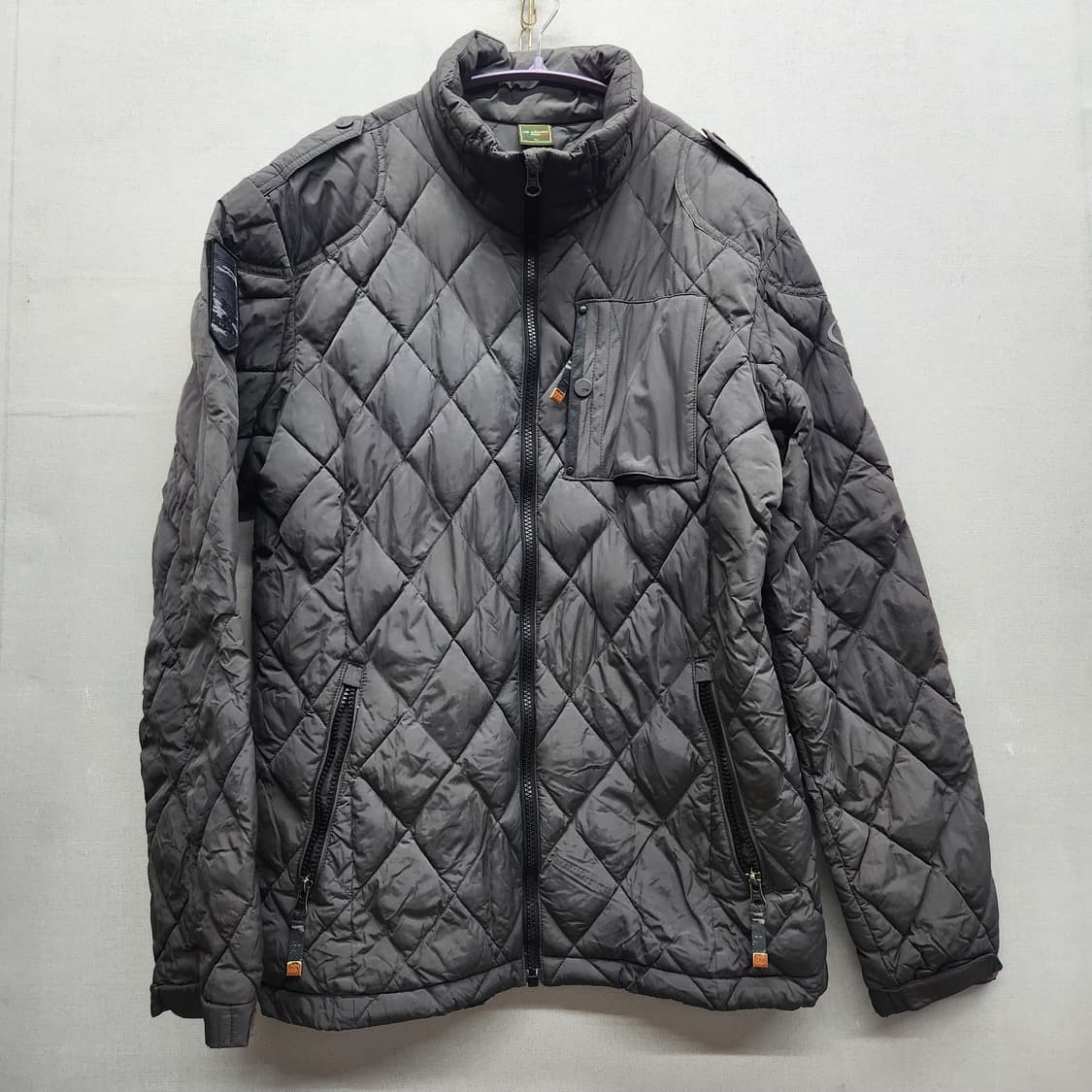 아이더 로고 와펜 원포켓 퀄팅 스트링 경량패딩 L(L) 상품이미지1