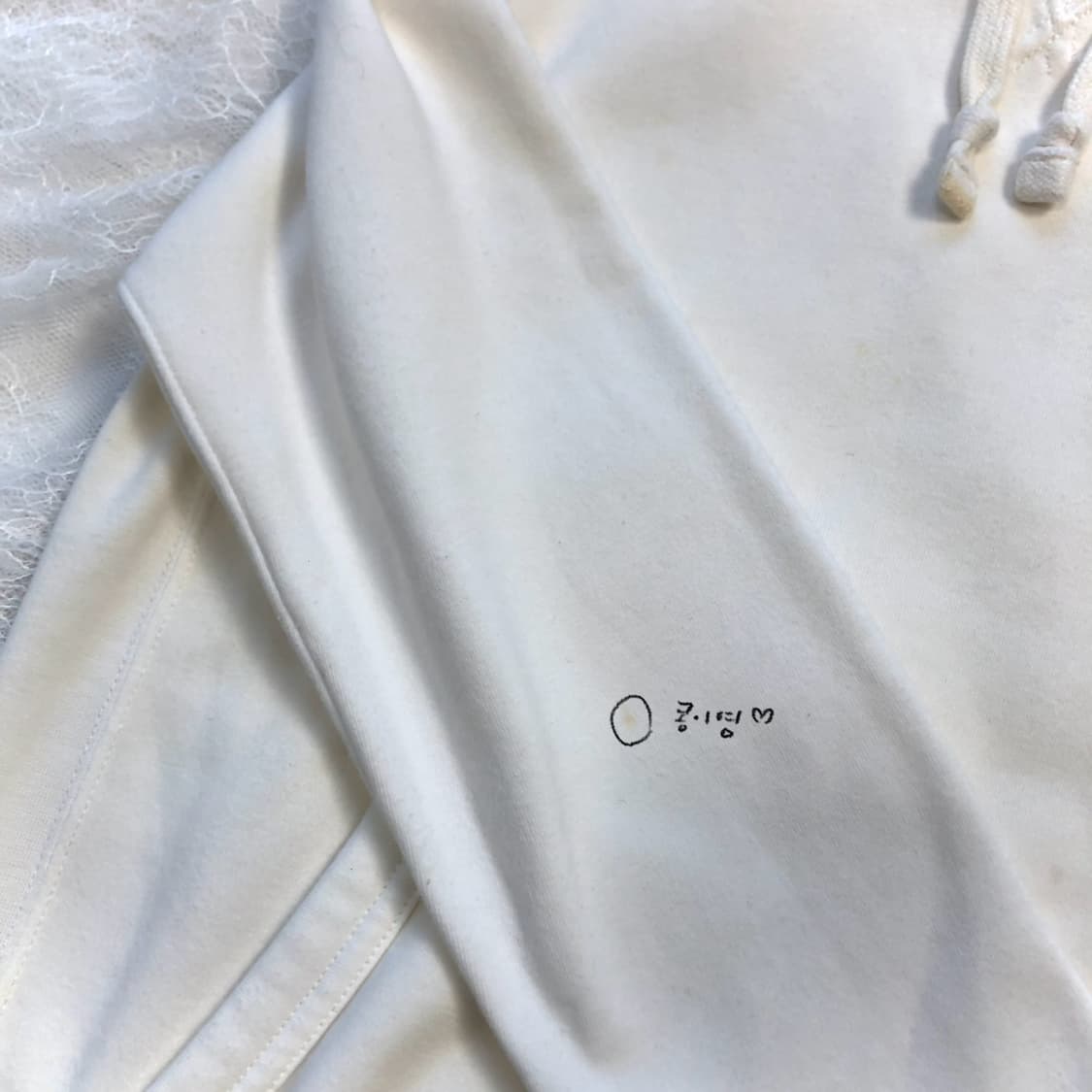 폴로 크림아이보리 정핏 빅로고 후디 상품이미지4