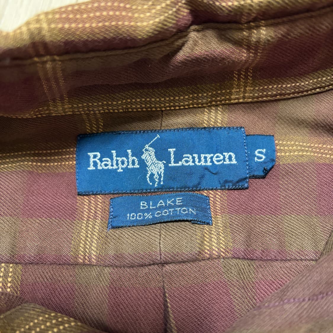 폴로 랄프로렌 우드/버건디 배색 체크 셔츠 상품이미지2