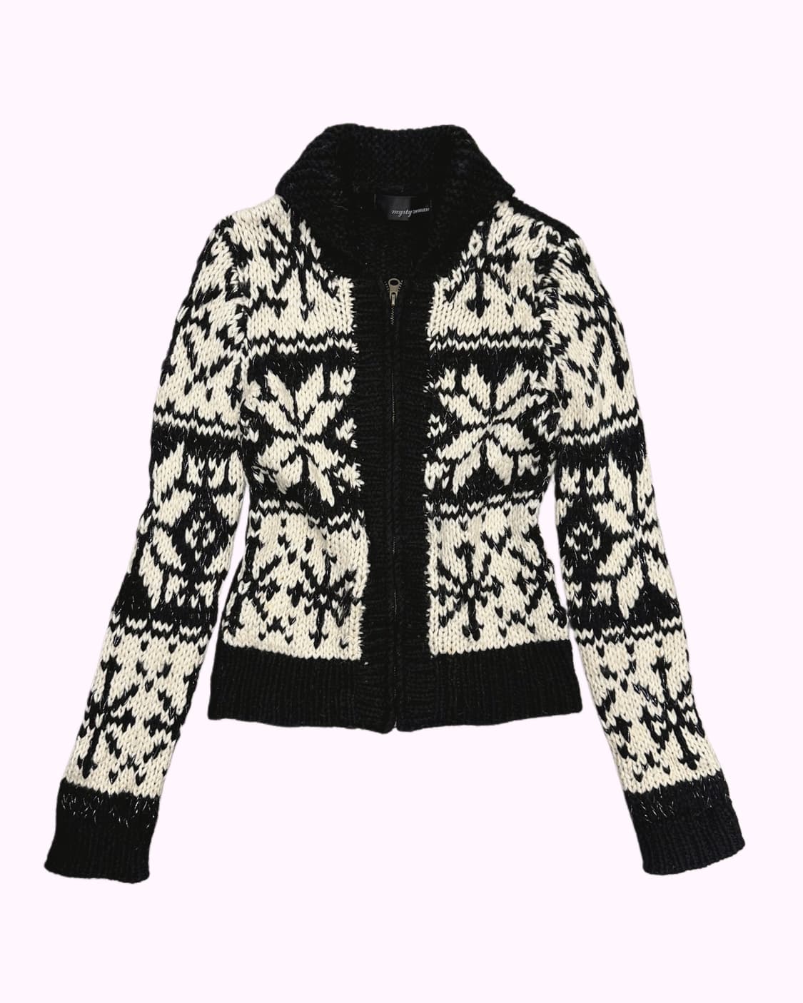 MYSTY WOMEN snow pattern knit zip-up 상품이미지1