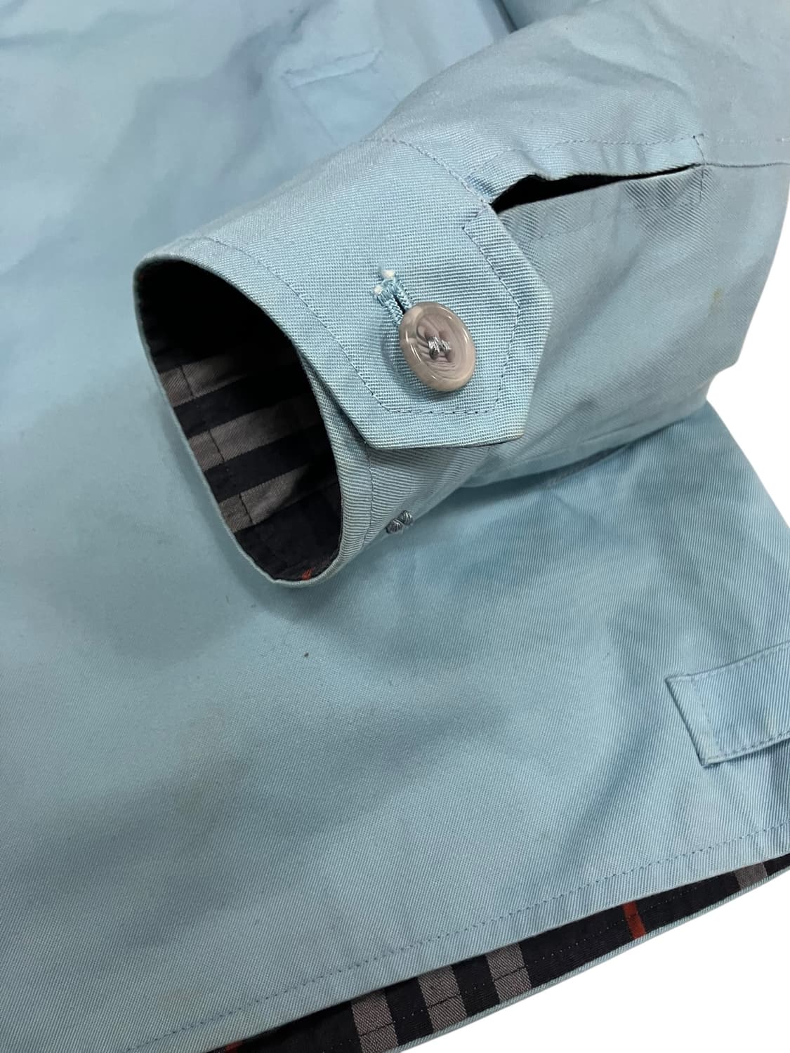 버버리 하늘색 바람막이 봄버 자켓 L 상품이미지6