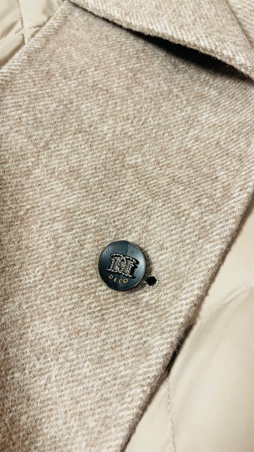 새상품) 데코DECO 퀼팅 롱 구스다운 패딩 캐시미어 코트 정가 189만 상품이미지6