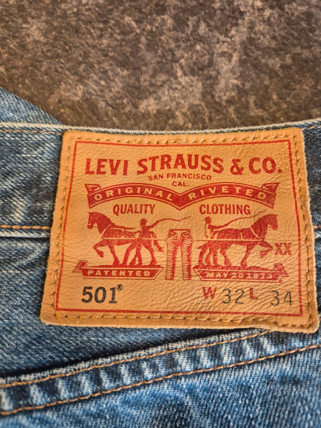 리바이스(Levi's) 501  빈티지 페인팅 데님 (W32 L34) 상품이미지2