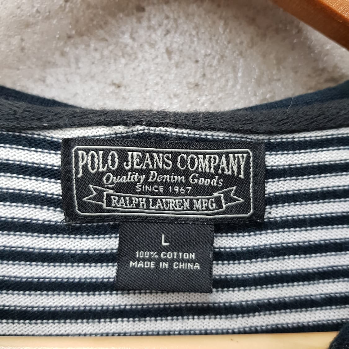 폴로 진 컴퍼니 스트라이프 니트 후드 집업 L사이즈 상품이미지3