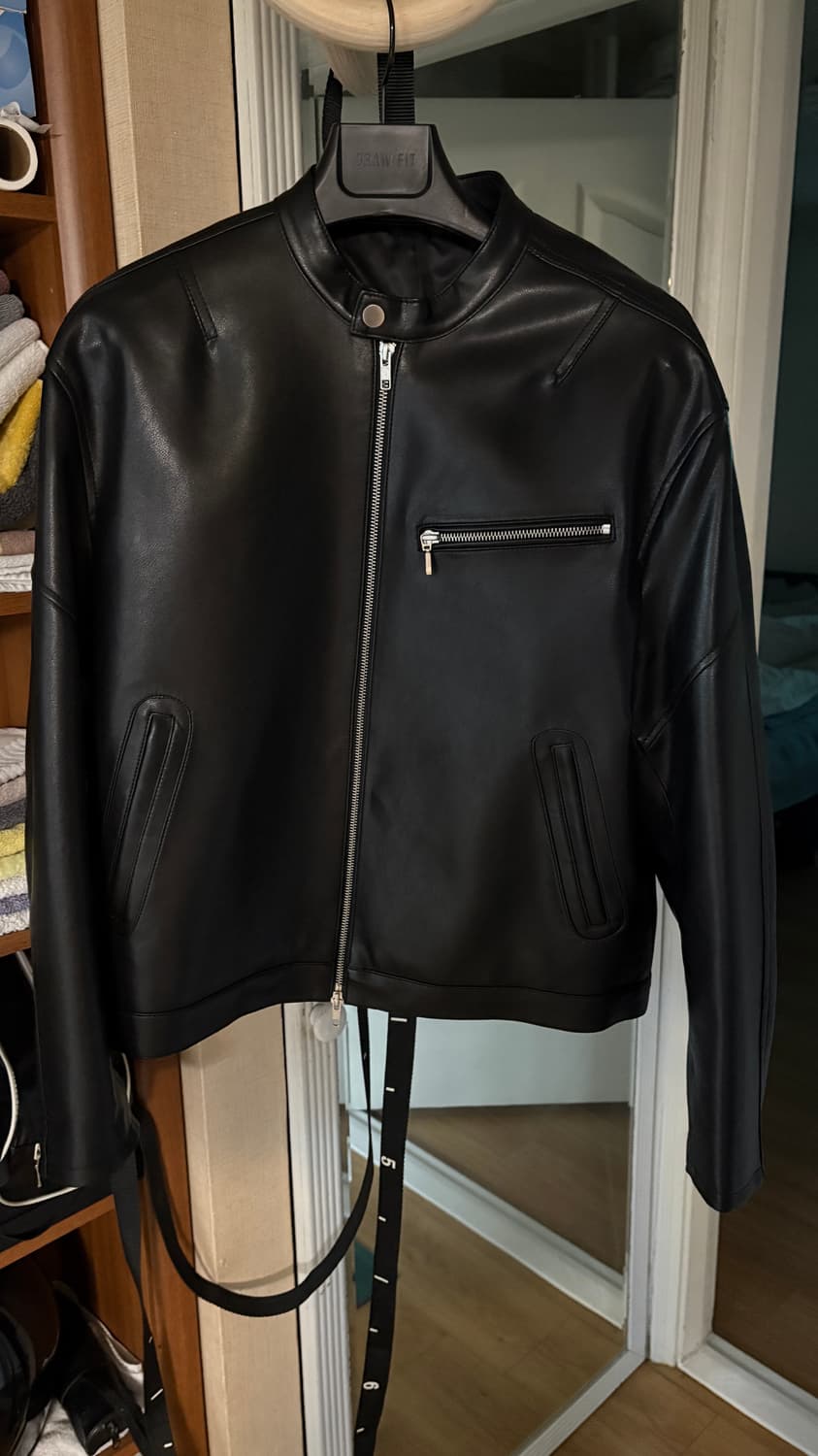 DRAW FIT 드로우핏 바이커 싱글 레더 자켓 상품이미지1