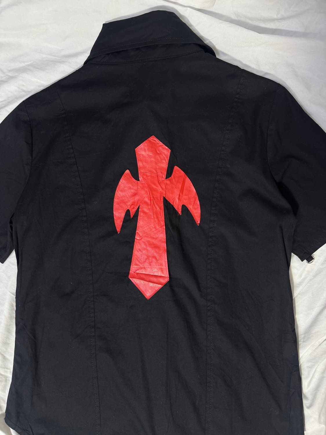 ACDC RAG 스컬 크로스 레이스업 셔츠 펑크 상품이미지8