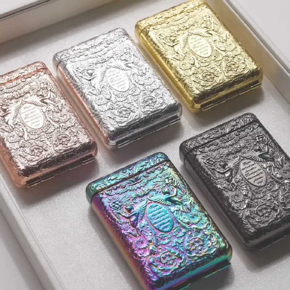 satin bronze cigarette case 후루츠패밀리