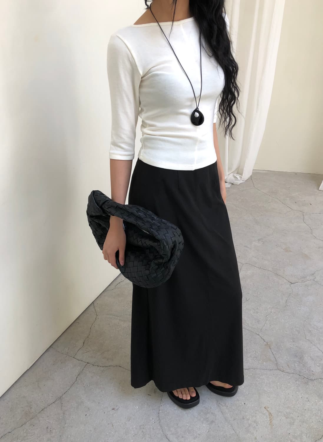앙고라 투웨이 7부 티셔츠 (ivory) 상품이미지5