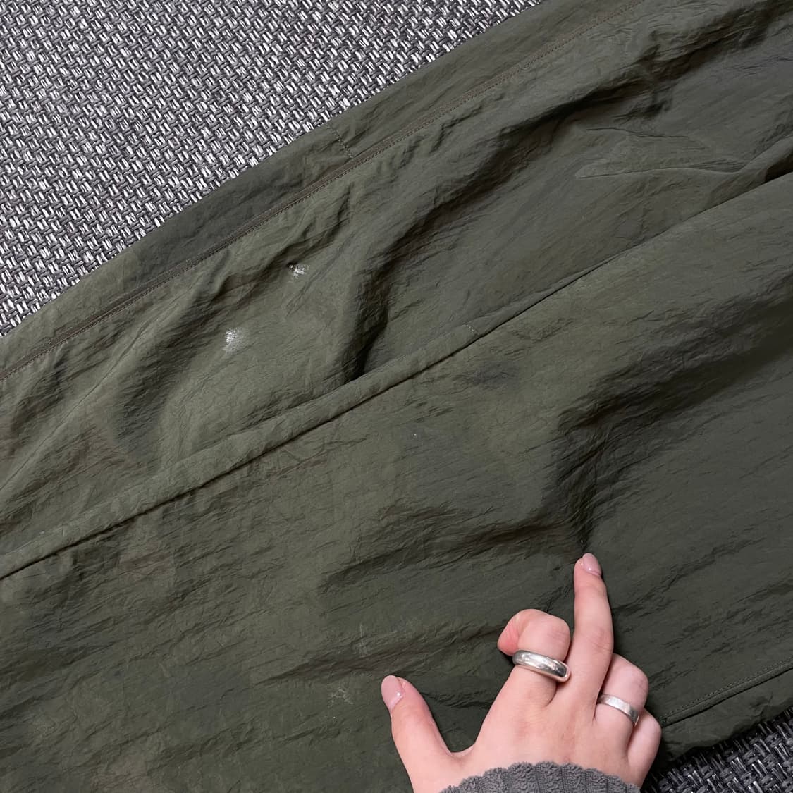 (밴딩) 나이키 카키 나일론 조거 팬츠 상품이미지4