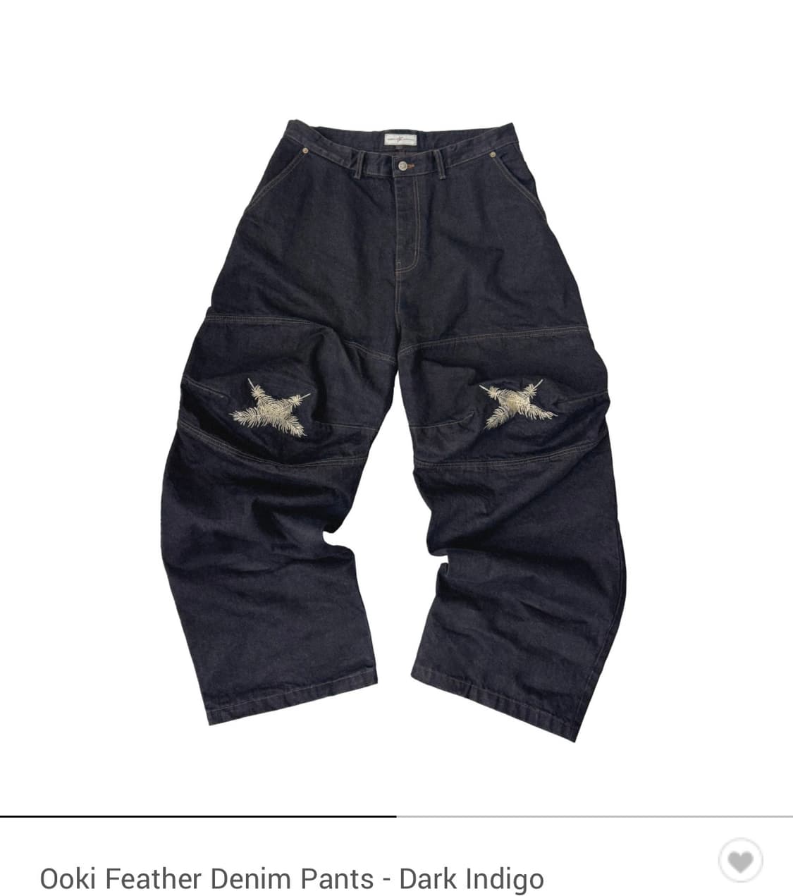 아오이로 Ooki Feather Denim Pants 2size 상품이미지1