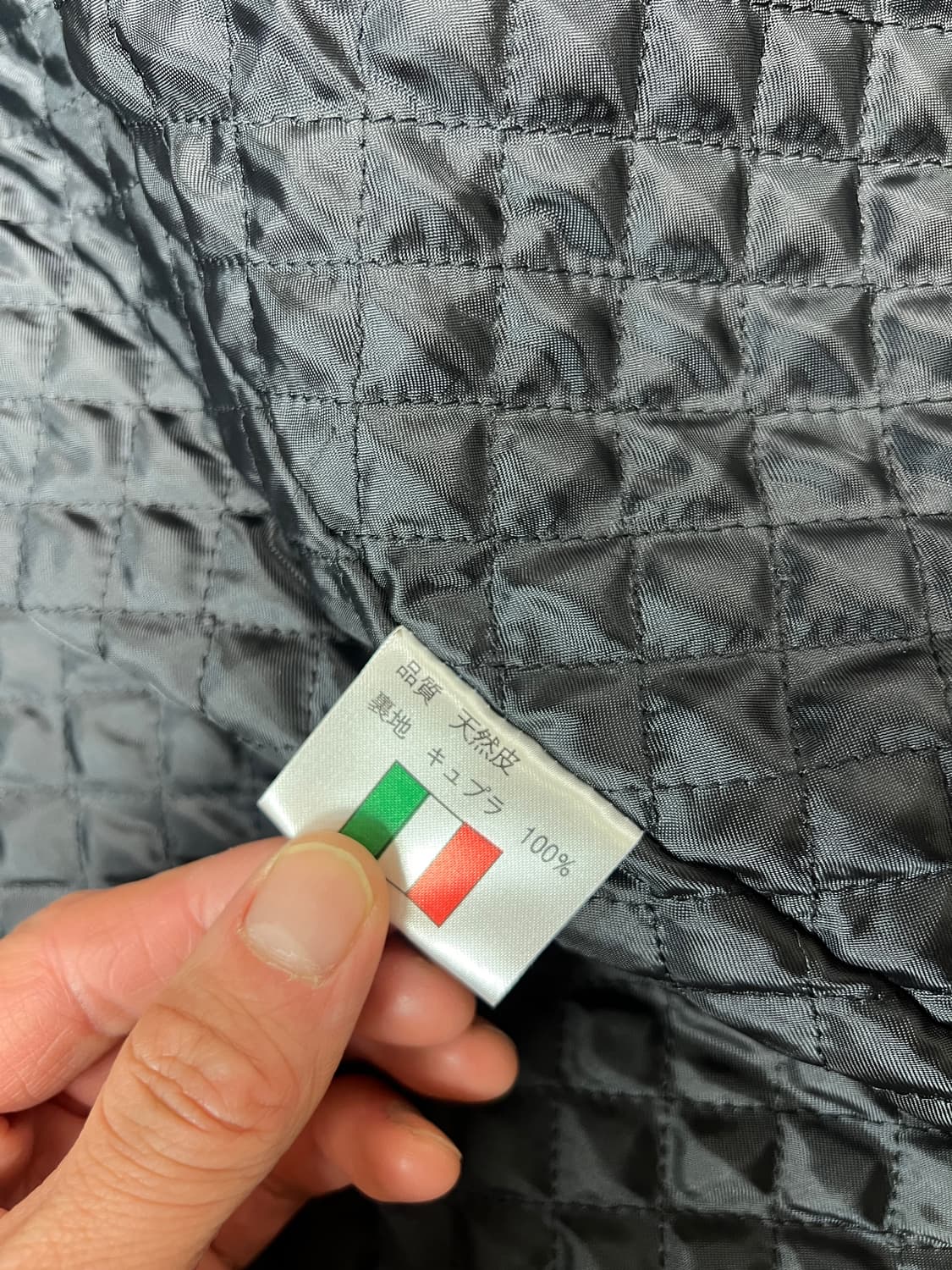 [L] Jpn 빈티지 네이비 램스킨 더블 라이더자켓 상품이미지9