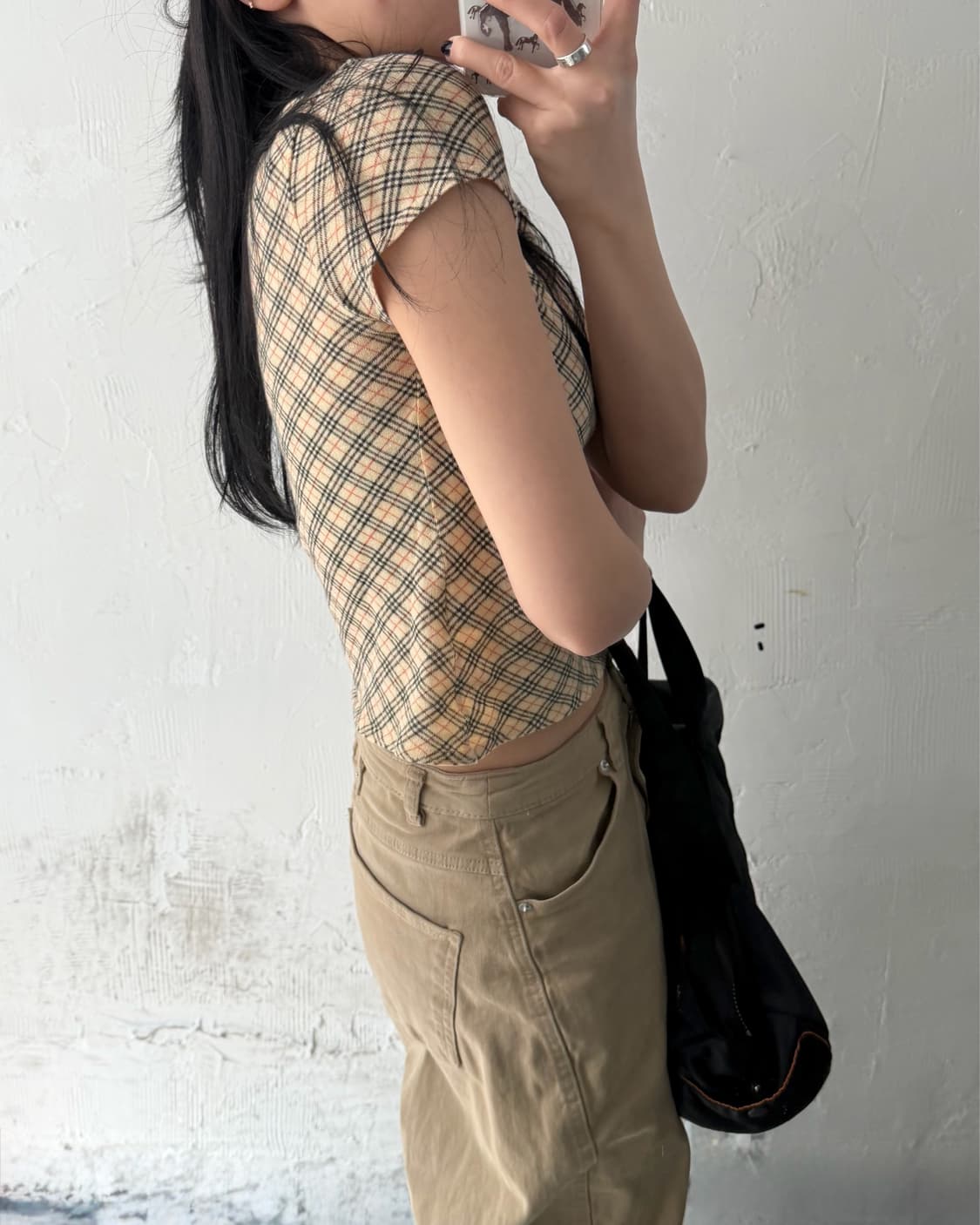 Burberry 버버리 블루라벨 노바체크 반팔 탑 상품이미지1