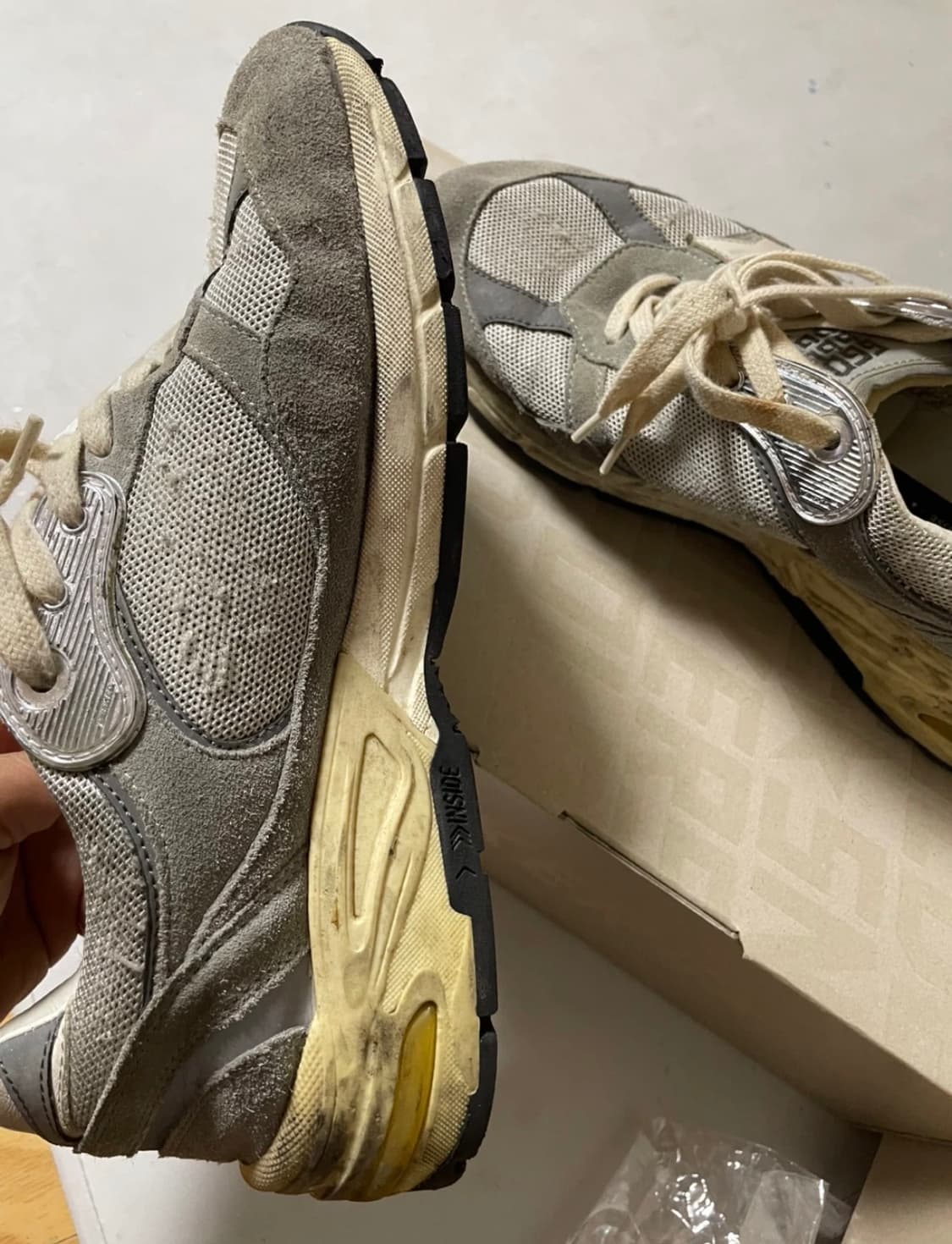 골든구스 DAD-STAR스니커즈 그레이 40(260-265) 상품이미지4