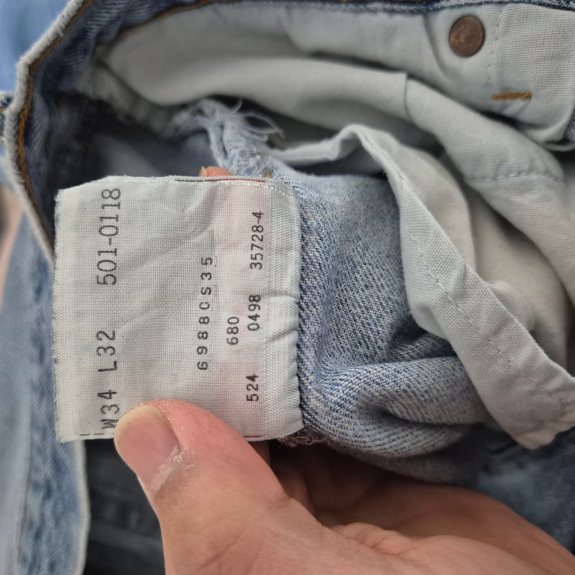 90's Made In USA 리바이스 Levis 501 데님팬츠 상품이미지6