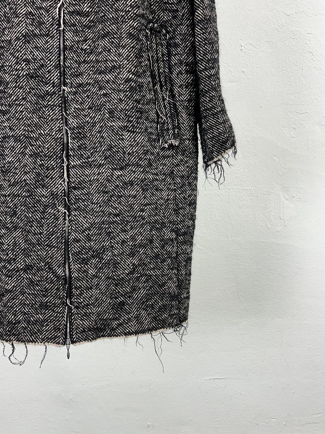 마르니 차콜 알파카 프론트 웨어 울 디스레스팅 코트 상품이미지5