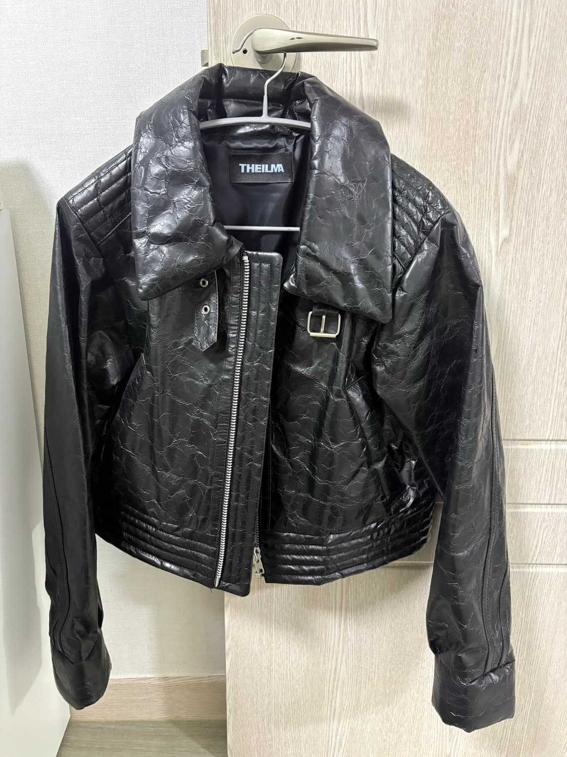 더일마 블랙 가죽 자켓 상품이미지1