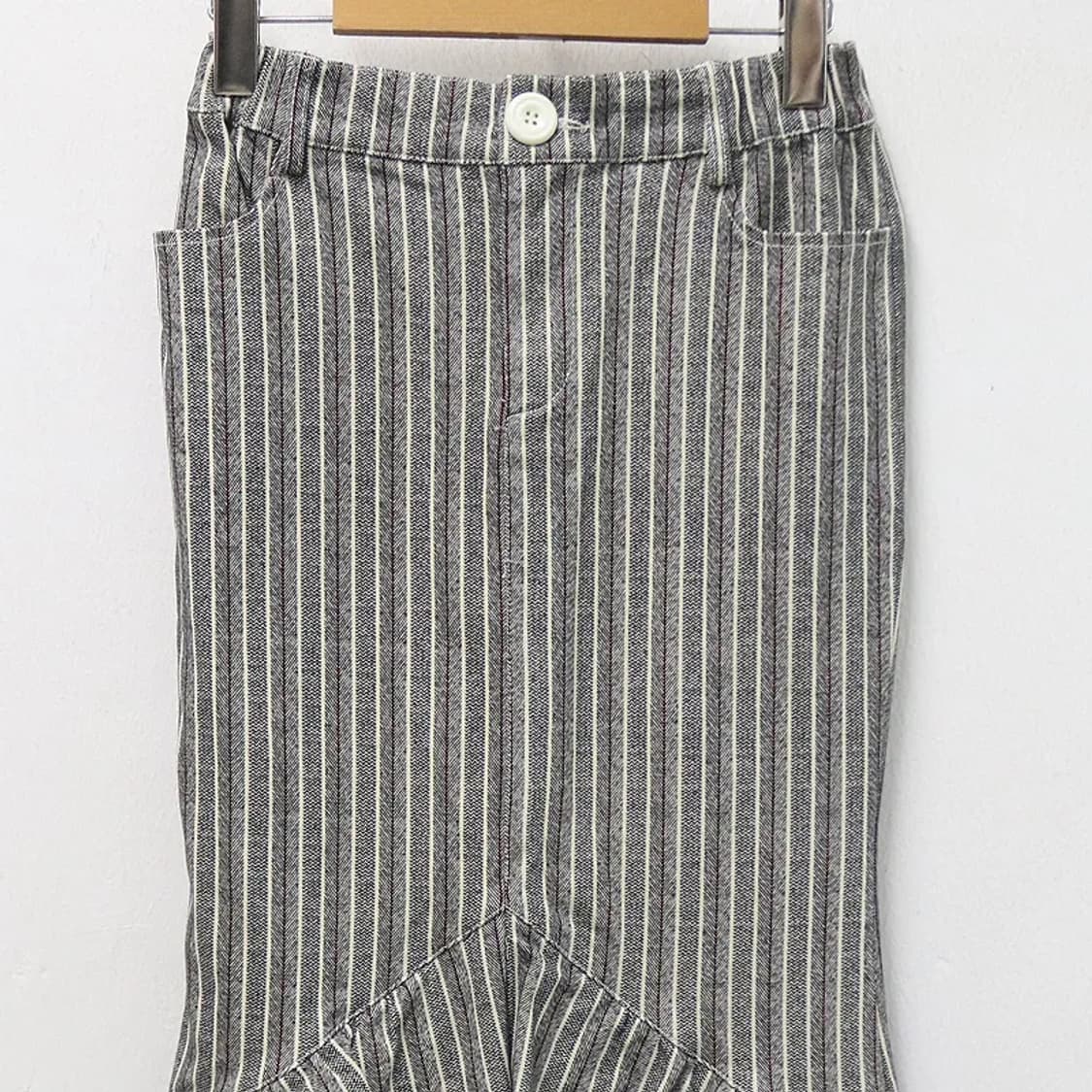 CANDAY 스트라이프 머메이드 프릴 롱스커트 62412 상품이미지3