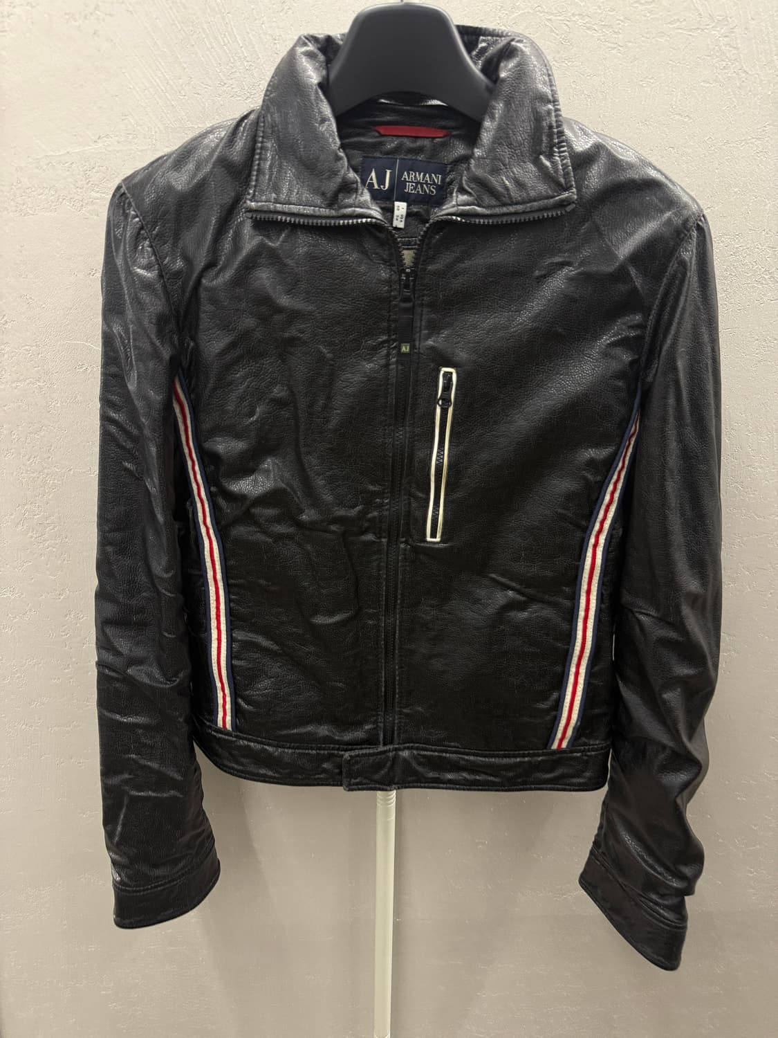 아르마니 진 블랙 라이더 가죽 자켓 50 상품이미지2