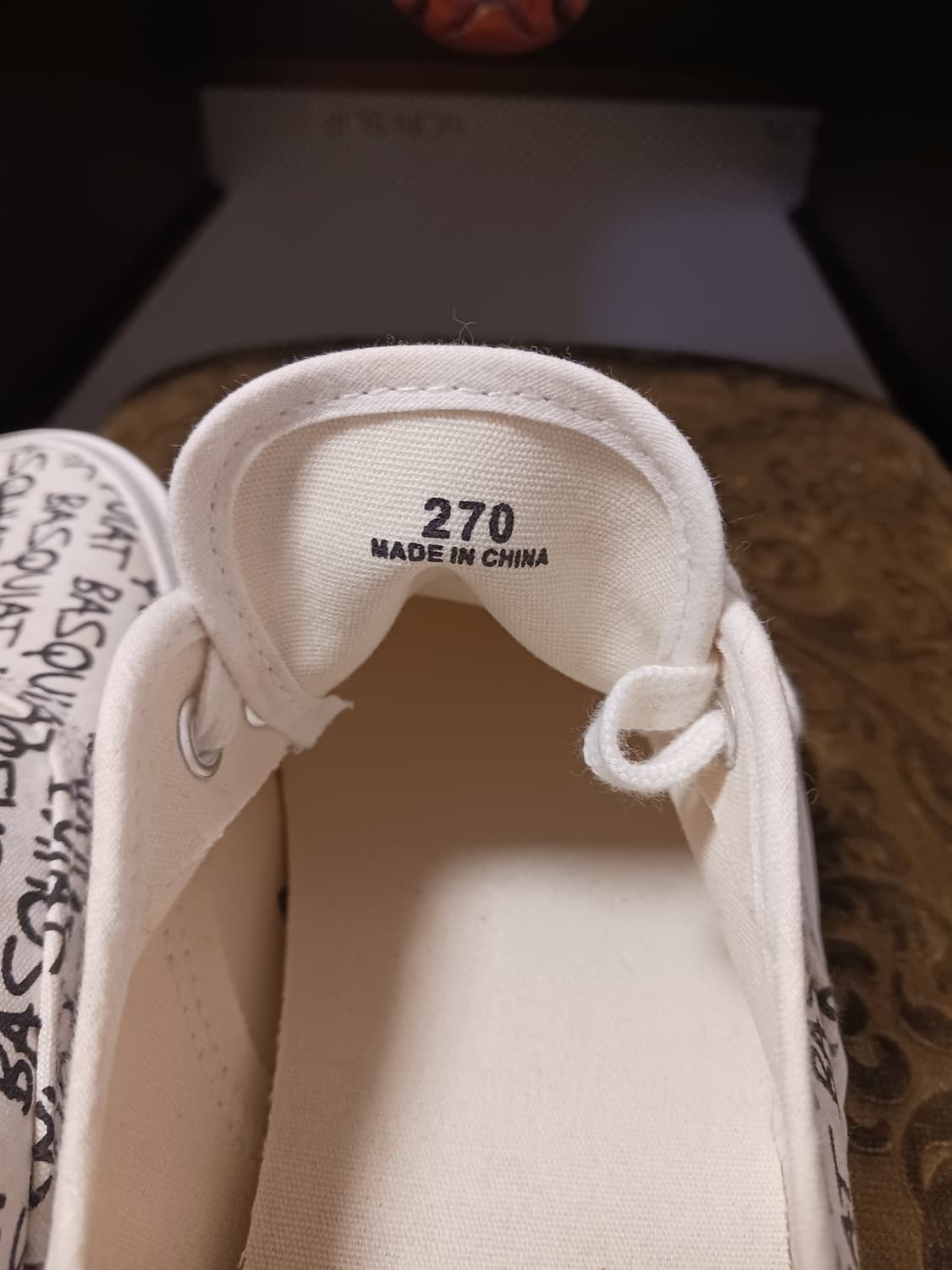 바스키아 아티스틱 스니커즈 레터링 화이트 상품이미지7