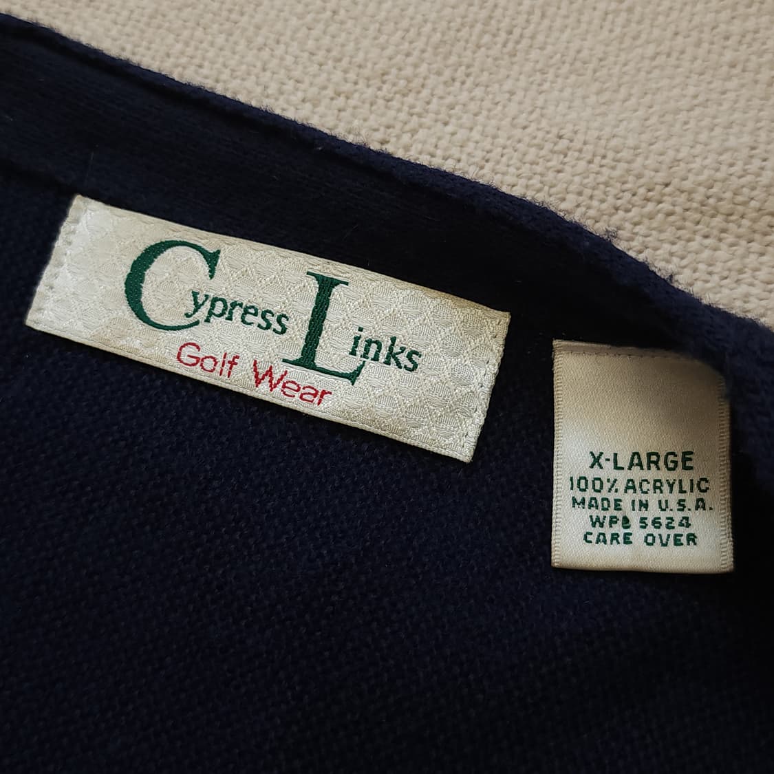 90s 아메리칸 빈티지 가디건 브이넥 가디건 버튼 클로져 네이비 xl 상품이미지4