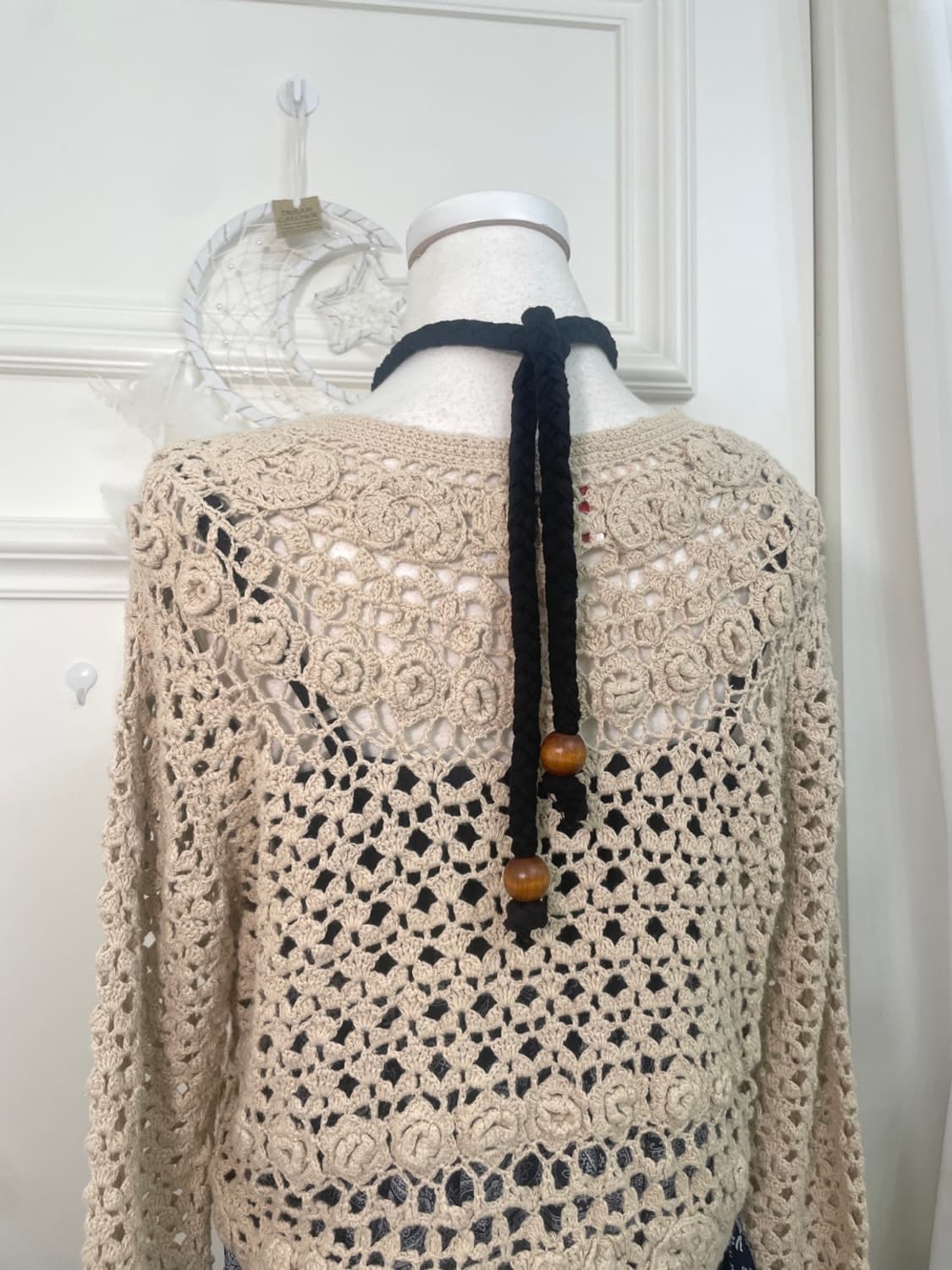 beige crochet bolero cardigan 상품이미지6