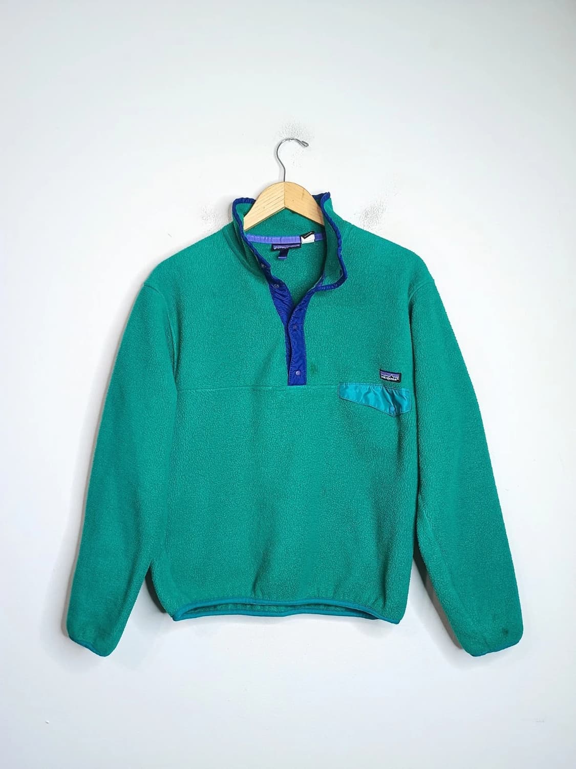 90s 파타고니아 신칠라 스냅-T 그린/퍼플 USA 상품이미지1