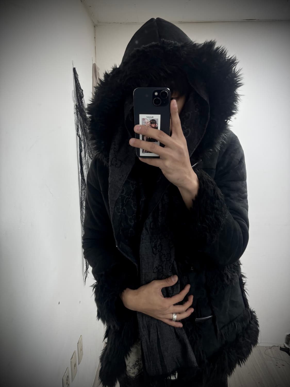 [EGOIST JAPAN] VKEI mood Black Fur Hoodi 상품이미지2