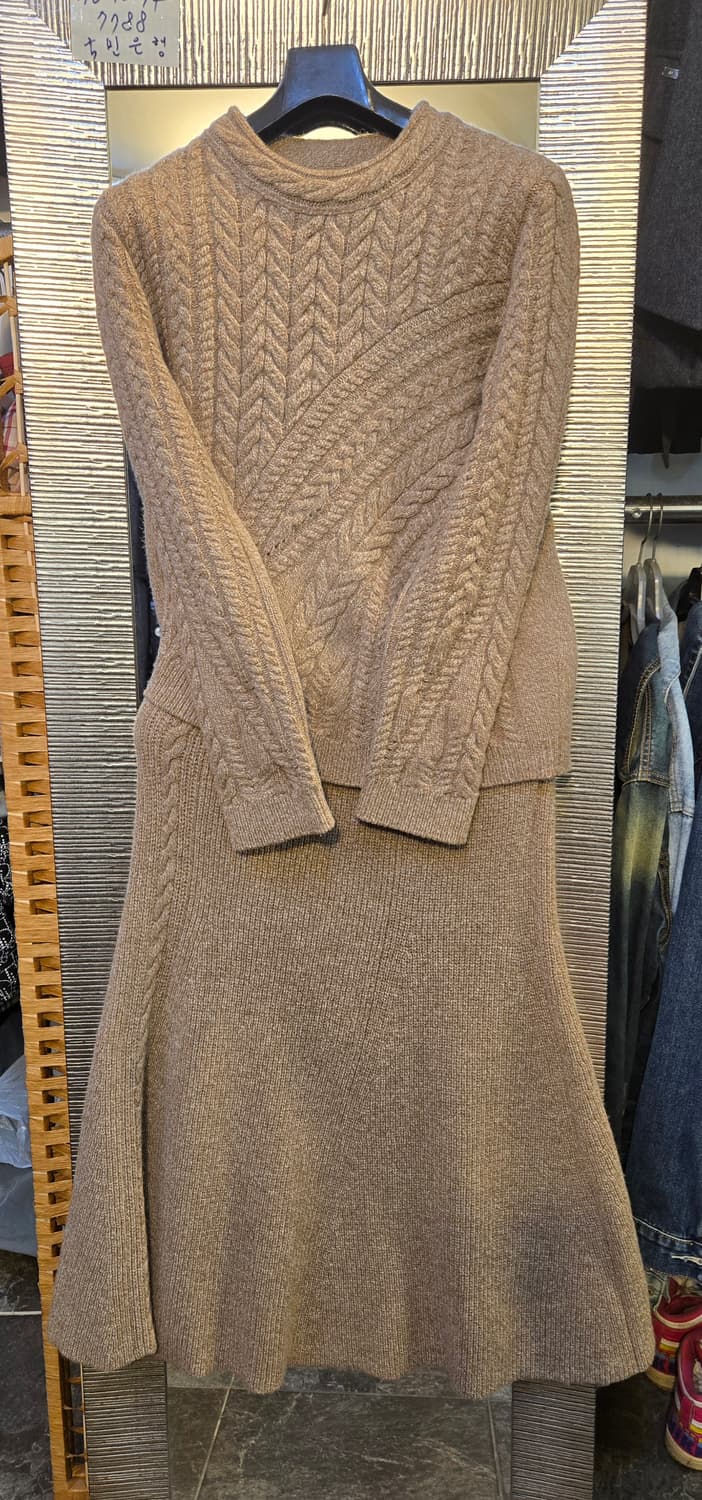 마인 케시미어+꽈베기 투피스 상품이미지1