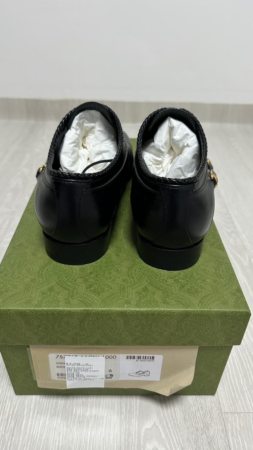 구찌 레이스업 스퀘어 홀스빗 남성 구두 6사이즈 정품 새상품 정가179만 상품이미지4