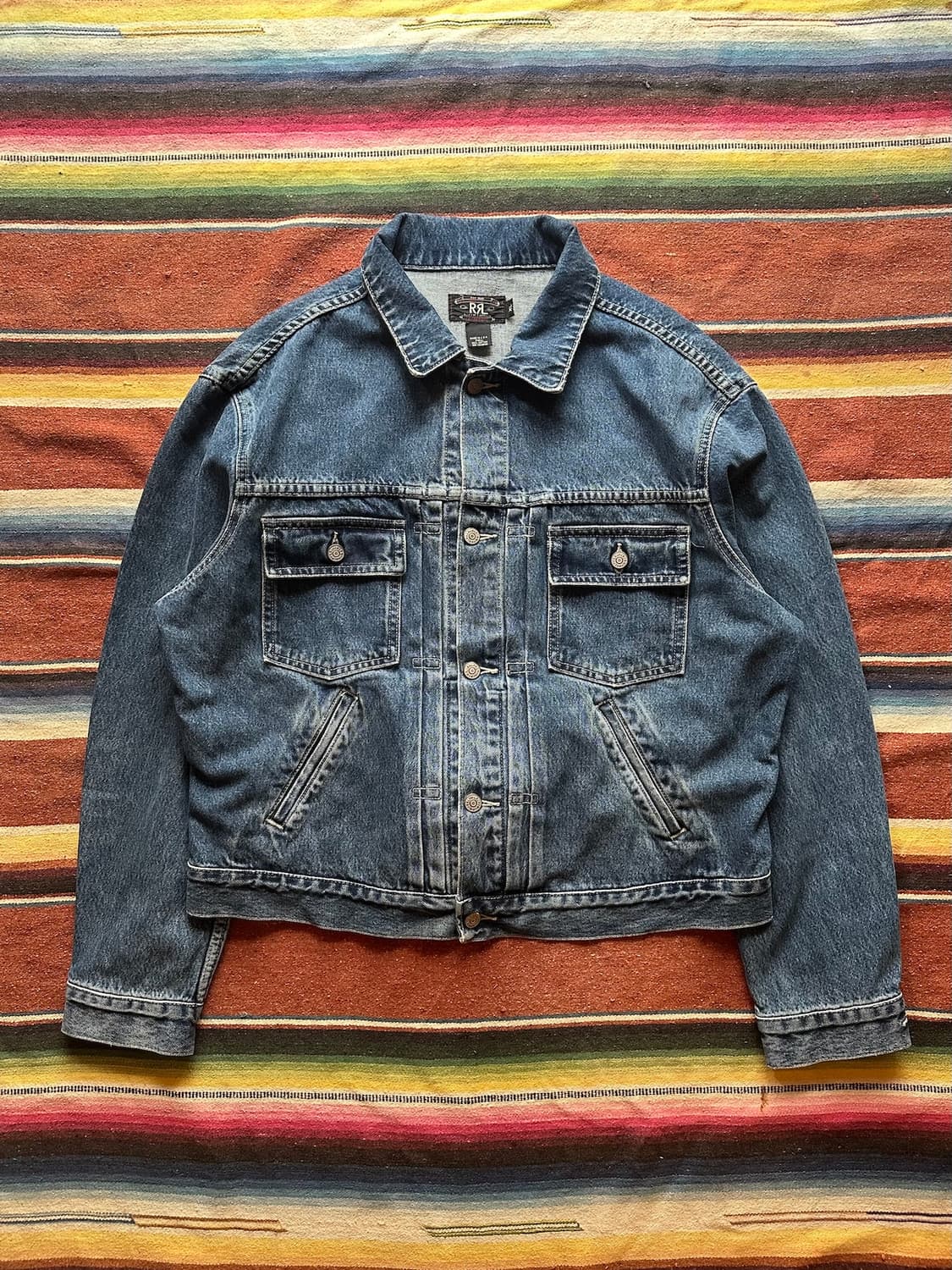 90s USA 빈티지 더블알엘 RRL 2세대 데님 자켓 상품이미지1