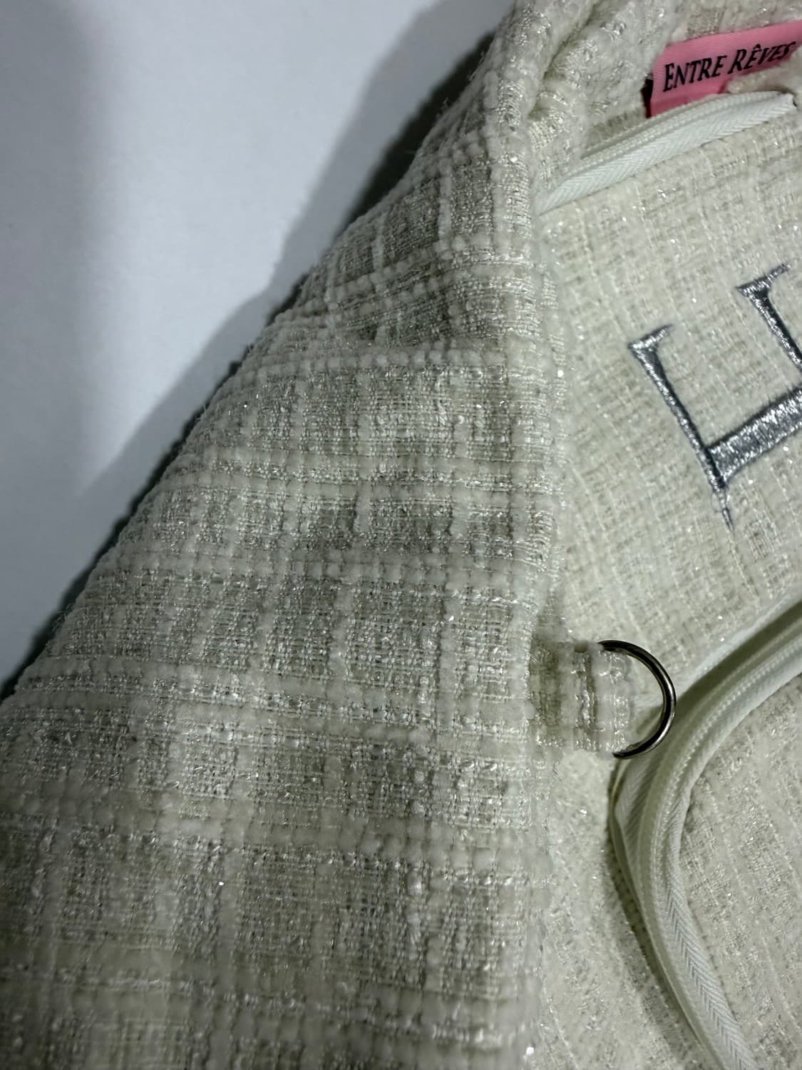 앙트레브 트위드 백팩 TWEED STRING BAG&SCRUNCH  상품이미지6