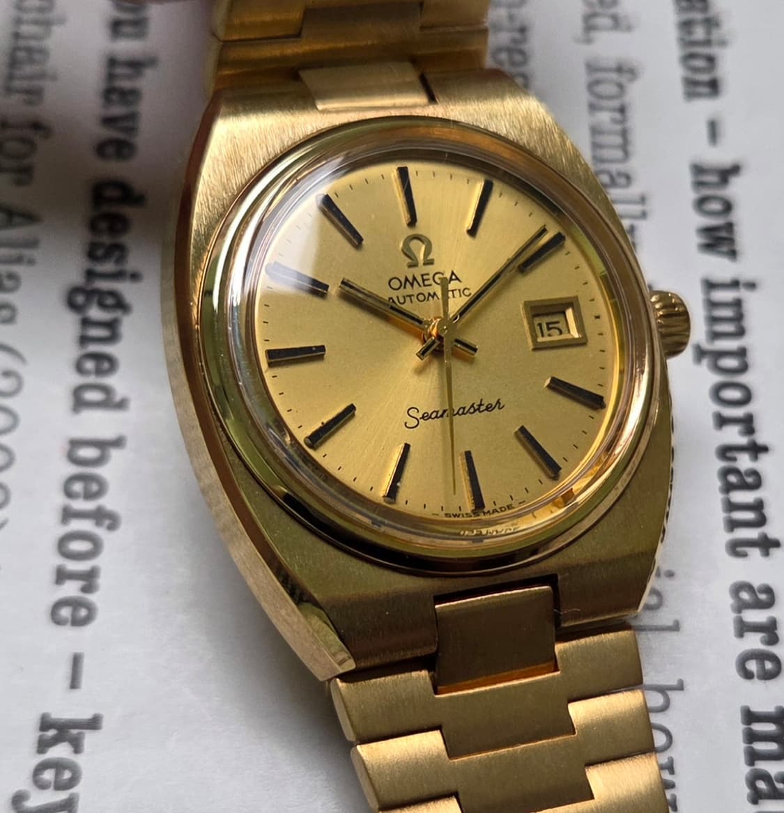 레어] 빈티지 오메가 씨마스터 고구마 올금장 샴골판 여성용 뻐뻐시 브슬  상품이미지10
