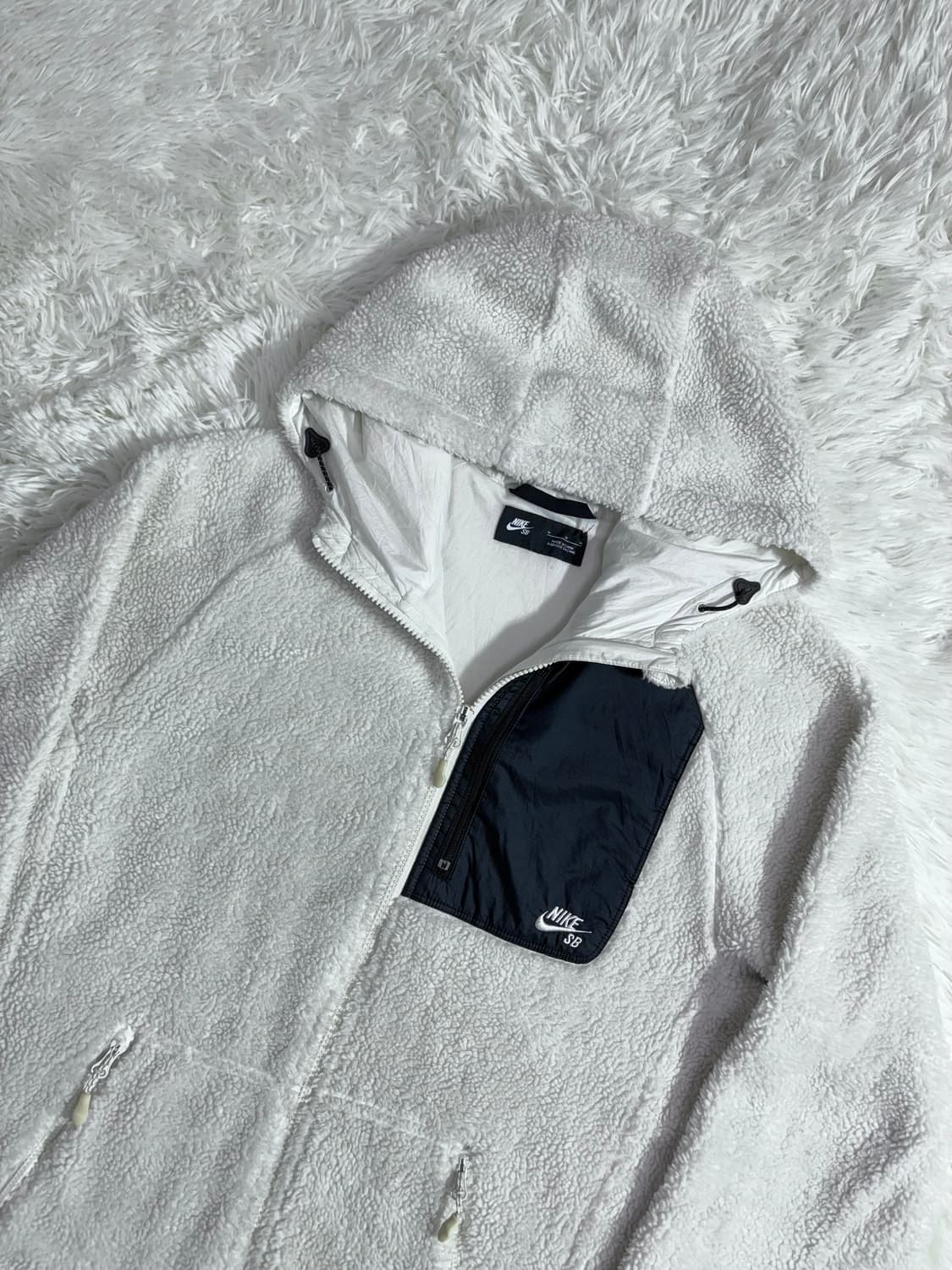 나이키 SB 화이트 후리스 집업  상품이미지4