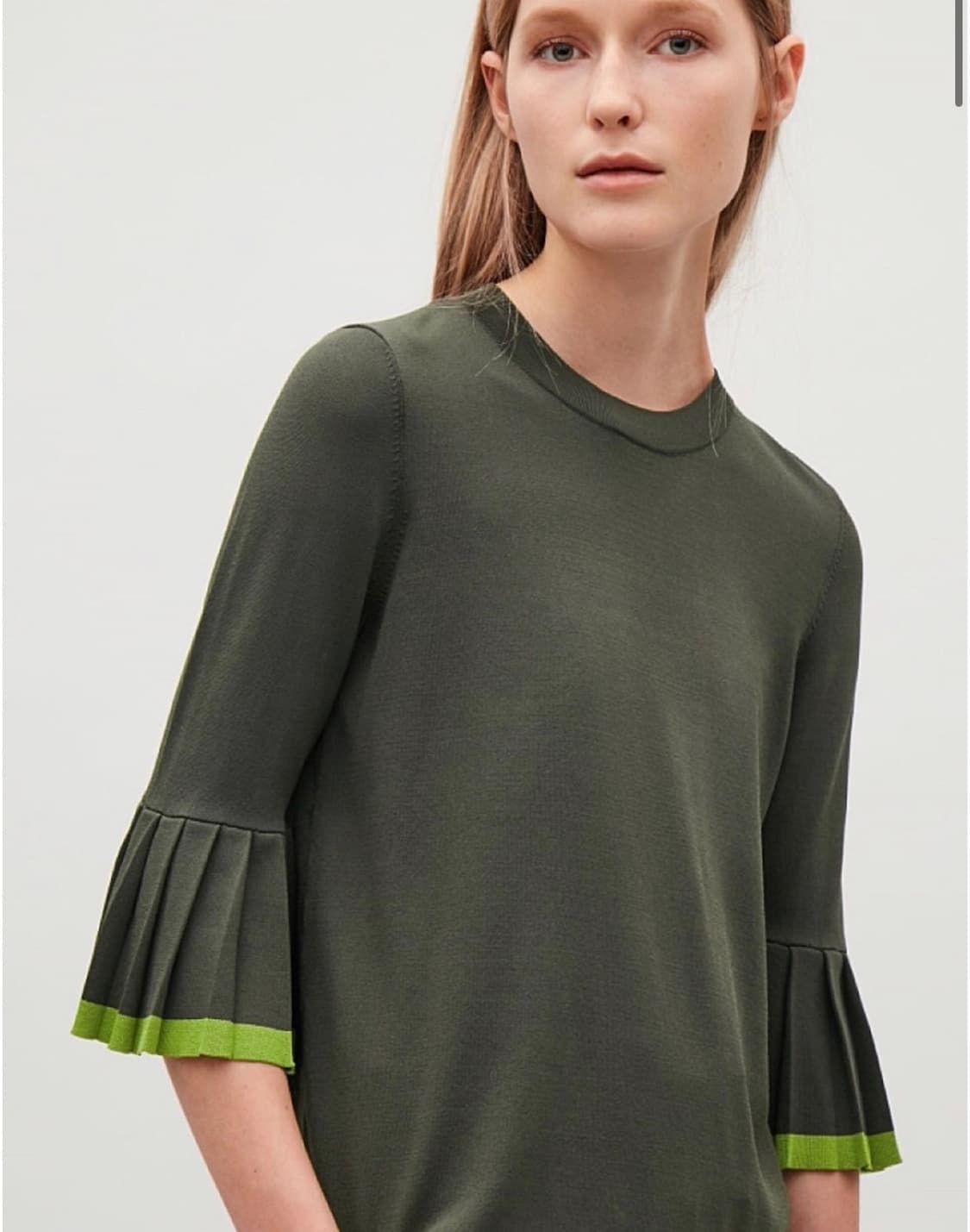 코스 플리츠소매 원피스 XS 상품이미지3