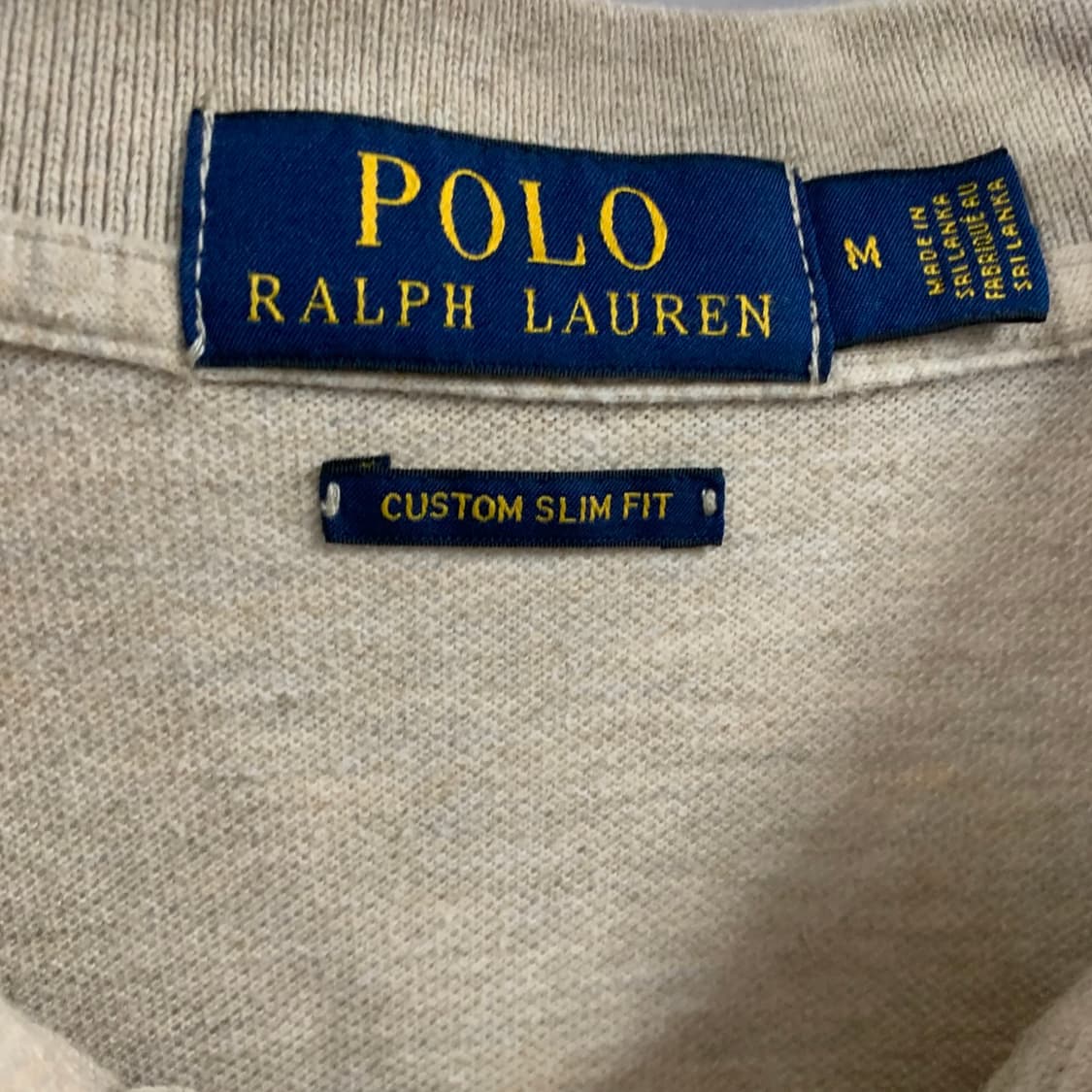 M 폴로랄프로렌 커스텀 슬림핏 오트밀 PK 반팔 카라티 상품이미지4