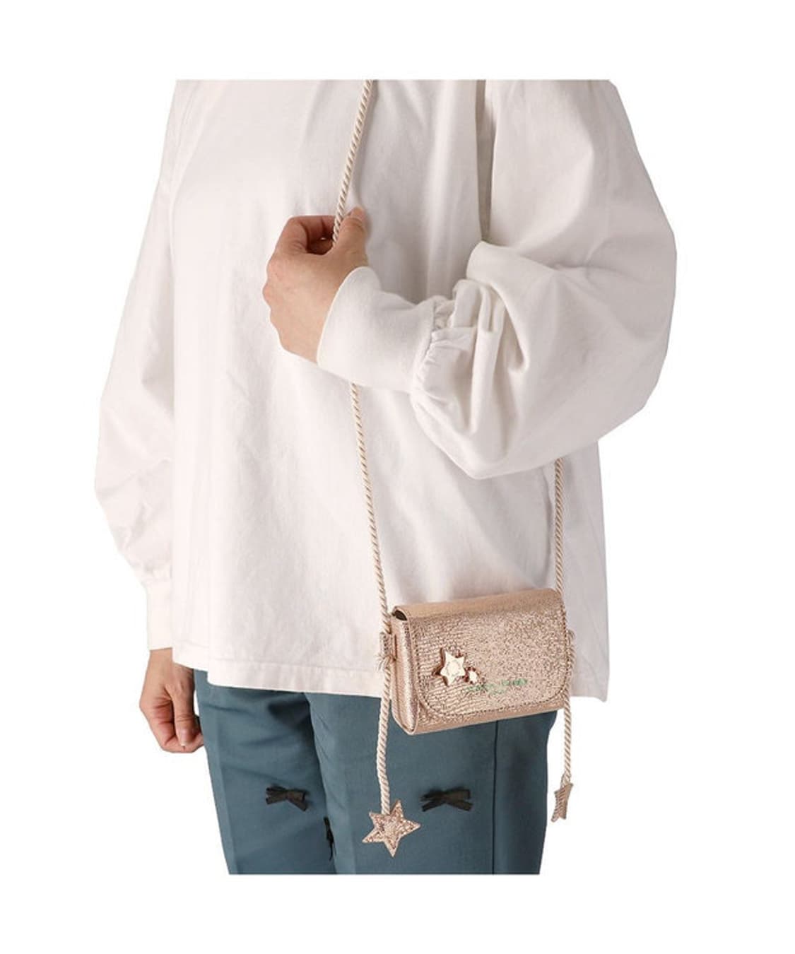 (새상품)츠모리 치사토 캐리 다이아몬드 스타 염소 가죽 숄더 백 미니 백 상품이미지2