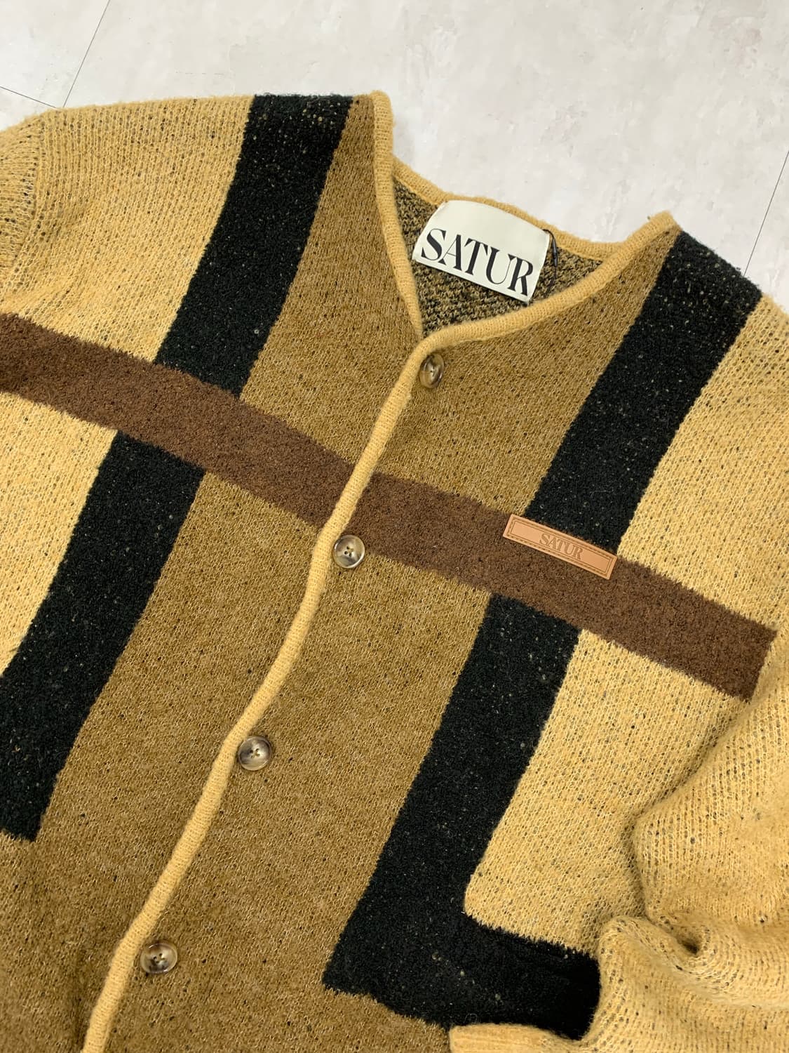 Satur 패턴 니트 가디건 #374 상품이미지2