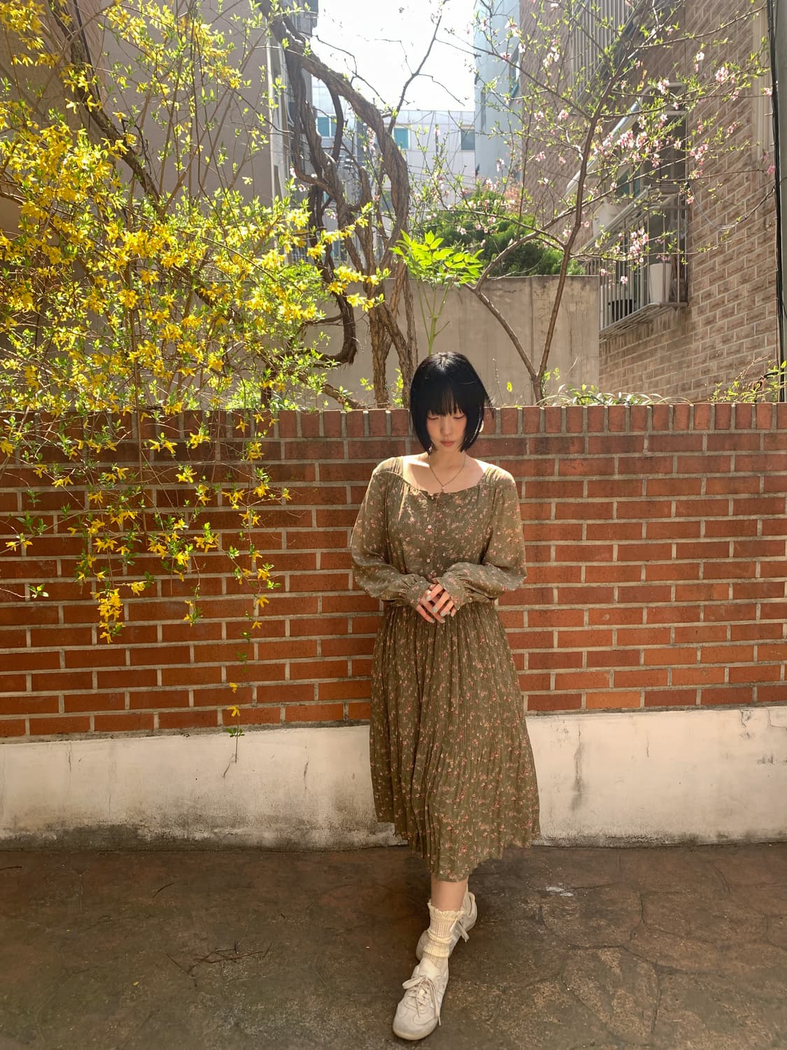 Lily square neck flower dress 상품이미지4