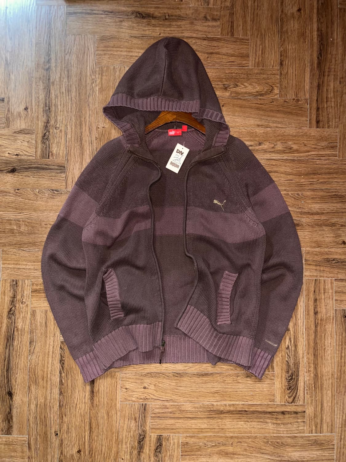 푸마 스트라이프 니트 후드집업 상품이미지3