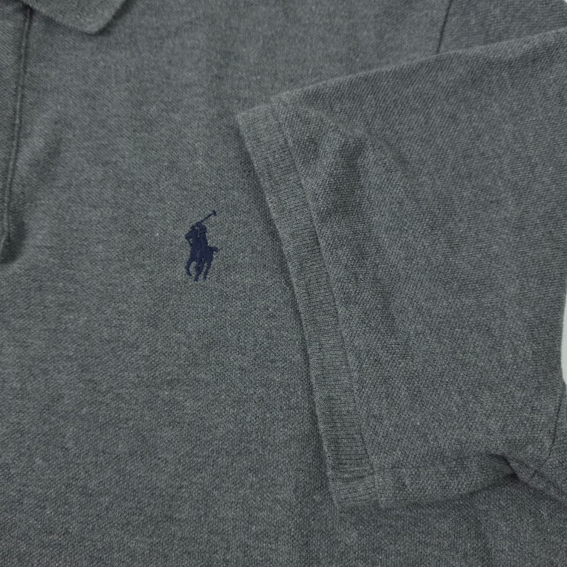 폴로 랄프로렌커스텀 슬림핏 코튼 반팔카라티 그레이 (L) 상품이미지3